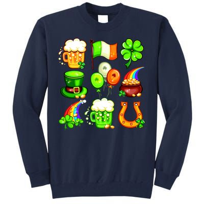 Irish Party Favors Festive St. Patrick's Day Mashup Tall Sweatshirt