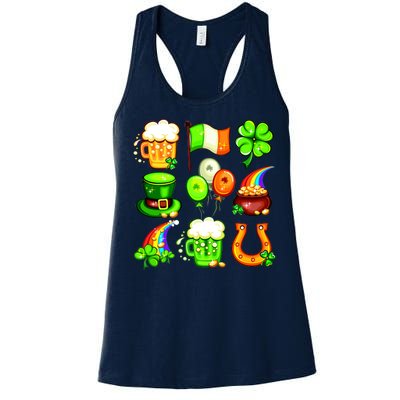 Irish Party Favors Festive St. Patrick's Day Mashup Women's Racerback Tank