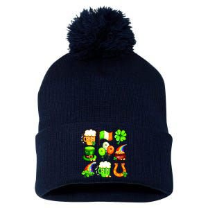 Irish Party Favors Festive St. Patrick's Day Mashup Pom Pom 12in Knit Beanie