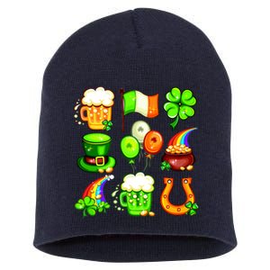 Irish Party Favors Festive St. Patrick's Day Mashup Short Acrylic Beanie