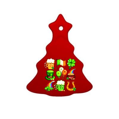 Irish Party Favors Festive St. Patrick's Day Mashup Ceramic Tree Ornament