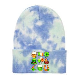 Irish Party Favors Festive St. Patrick's Day Mashup Tie Dye 12in Knit Beanie