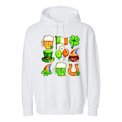 Irish Party Favors Festive St. Patrick's Day Mashup Garment-Dyed Fleece Hoodie