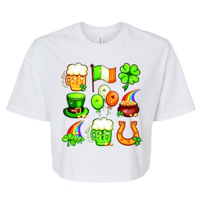 Irish Party Favors Festive St. Patrick's Day Mashup Bella+Canvas Jersey Crop Tee