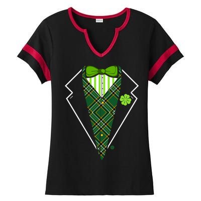 Irish Party Tuxedo Ladies Halftime Notch Neck Tee