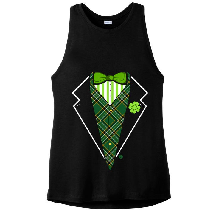 Irish Party Tuxedo Ladies PosiCharge Tri-Blend Wicking Tank