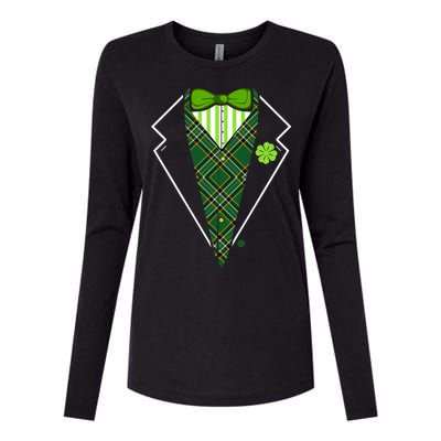 Irish Party Tuxedo Womens Cotton Relaxed Long Sleeve T-Shirt