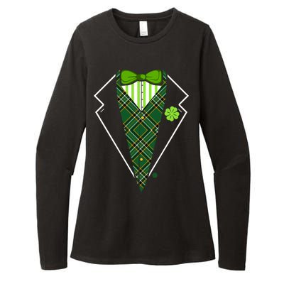 Irish Party Tuxedo Womens CVC Long Sleeve Shirt