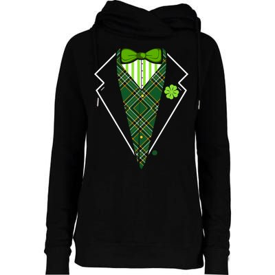 Irish Party Tuxedo Womens Funnel Neck Pullover Hood