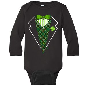 Irish Party Tuxedo Baby Long Sleeve Bodysuit