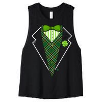 Irish Party Tuxedo Women's Racerback Cropped Tank