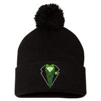 Irish Party Tuxedo Pom Pom 12in Knit Beanie