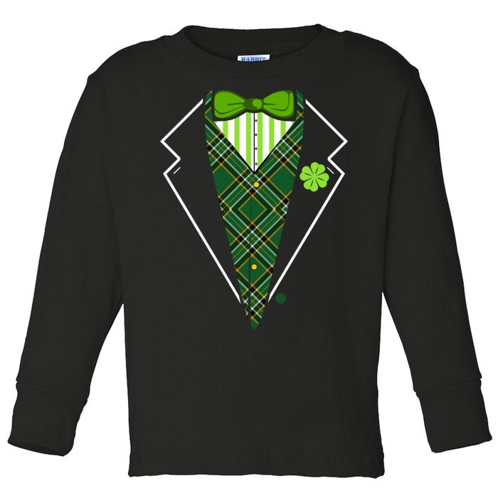 Irish Party Tuxedo Toddler Long Sleeve Shirt