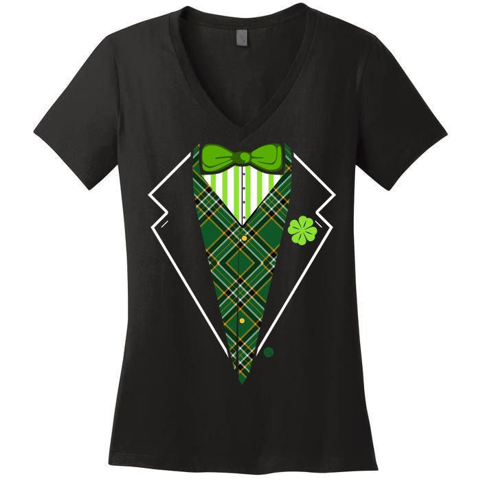 Irish Party Tuxedo Women's V-Neck T-Shirt