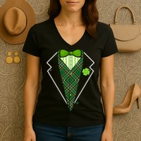 Irish Party Tuxedo Women's V-Neck T-Shirt