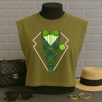 Irish Party Tuxedo Garment-Dyed Women's Muscle Tee