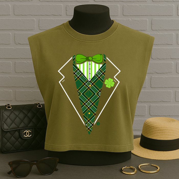 Irish Party Tuxedo Garment-Dyed Women's Muscle Tee