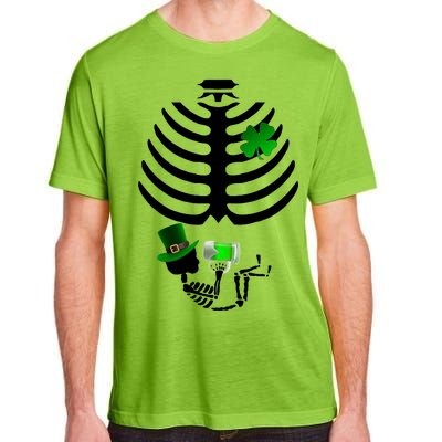 Irish Pregnant Skeleton Baby Beer Adult ChromaSoft Performance T-Shirt