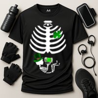Irish Pregnant Skeleton Baby Beer Cooling Performance Crew T-Shirt
