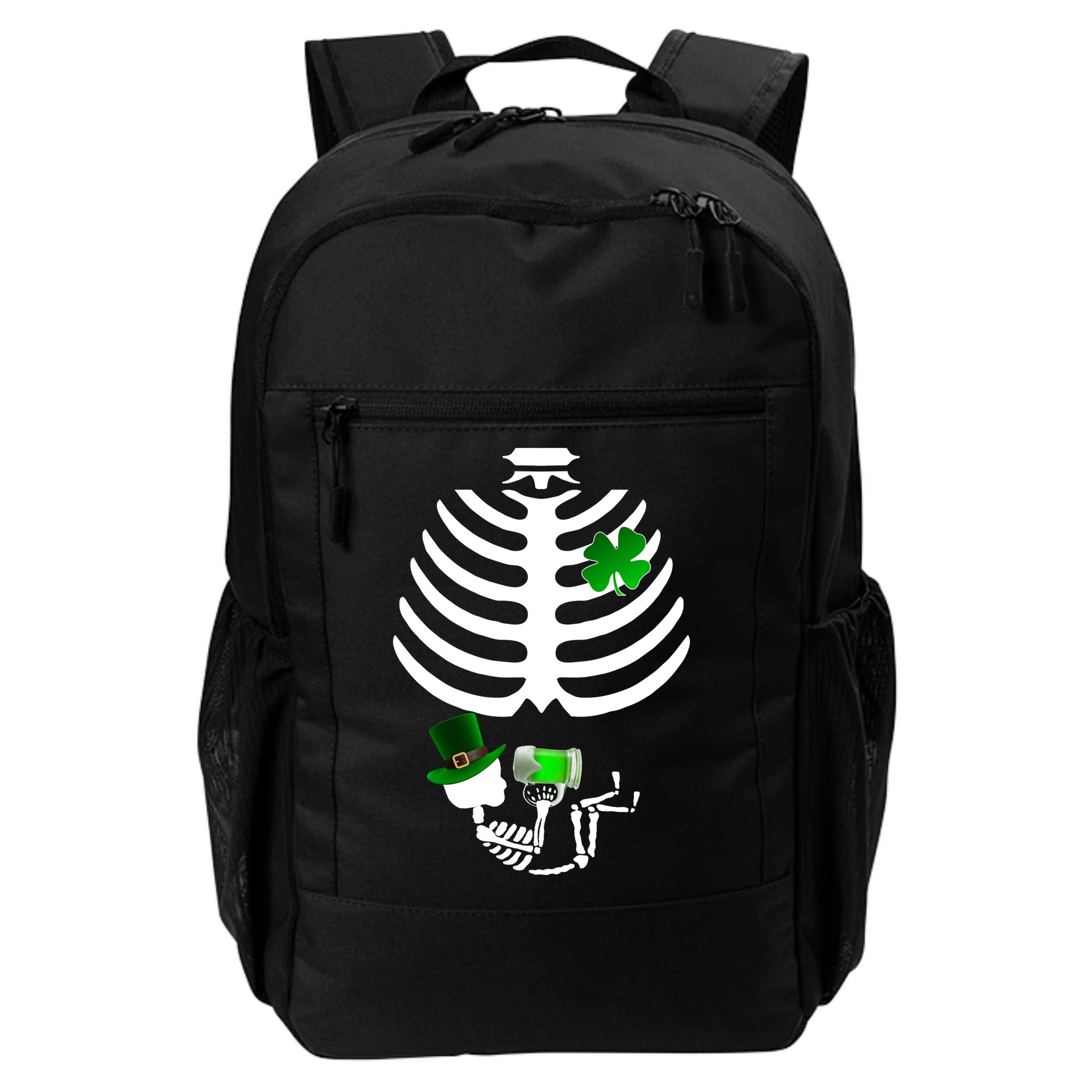 Irish Pregnant Skeleton Baby Beer Backpack