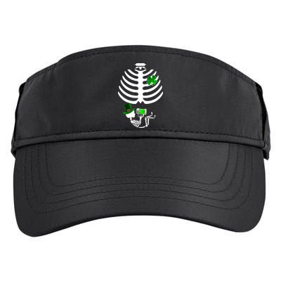 Irish Pregnant Skeleton Baby Beer Adult Drive Performance Visor