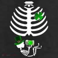 Irish Pregnant Skeleton Baby Beer 11oz C Handle Ceramic Mug