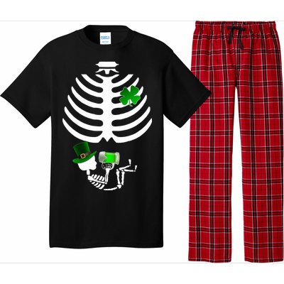 Irish Pregnant Skeleton Baby Beer Pajama Set