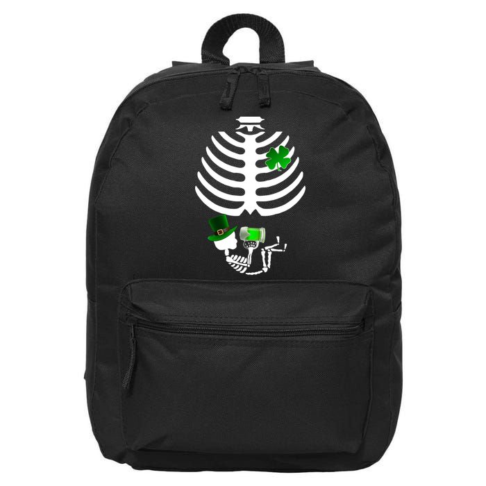 Irish Pregnant Skeleton Baby Beer 16 in Basic Backpack
