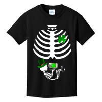 Irish Pregnant Skeleton Baby Beer Kids T-Shirt
