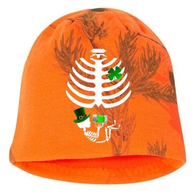 Irish Pregnant Skeleton Baby Beer Kati - Camo Knit Beanie