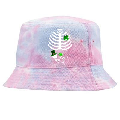 Irish Pregnant Skeleton Baby Beer Tie-Dyed Bucket Hat