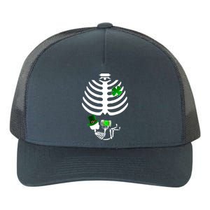 Irish Pregnant Skeleton Baby Beer Yupoong Adult 5-Panel Trucker Hat