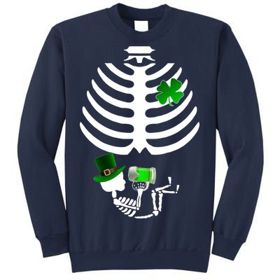 Irish Pregnant Skeleton Baby Beer Sweatshirt