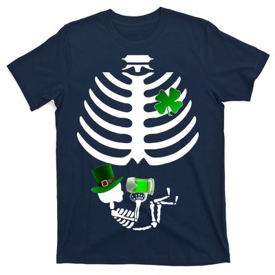 Irish Pregnant Skeleton Baby Beer T-Shirt