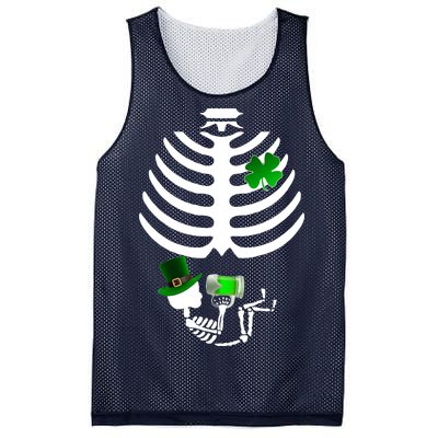 Irish Pregnant Skeleton Baby Beer Mesh Reversible Basketball Jersey Tank