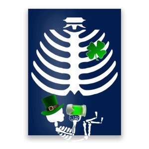 Irish Pregnant Skeleton Baby Beer Poster