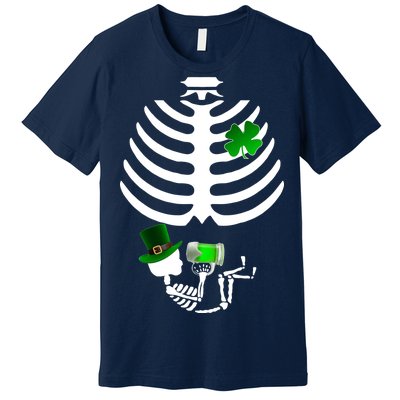 Irish Pregnant Skeleton Baby Beer Premium T-Shirt