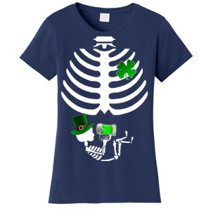 Irish Pregnant Skeleton Baby Beer Women's T-Shirt