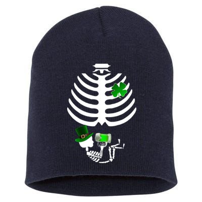 Irish Pregnant Skeleton Baby Beer Short Acrylic Beanie