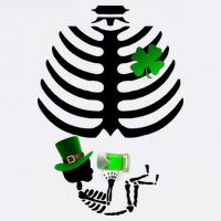 Irish Pregnant Skeleton Baby Beer Garment-Dyed Sweatshirt