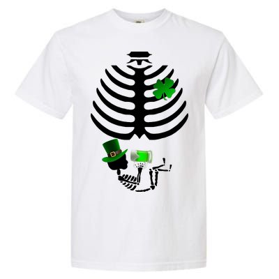 Irish Pregnant Skeleton Baby Beer Garment-Dyed Heavyweight T-Shirt