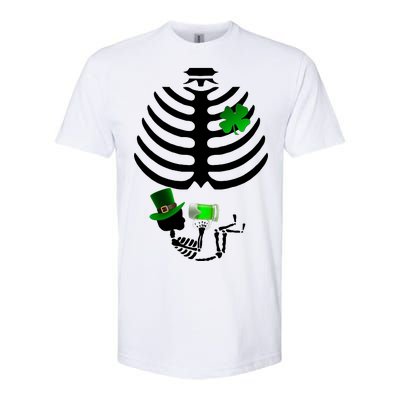 Irish Pregnant Skeleton Baby Beer Softstyle® CVC T-Shirt