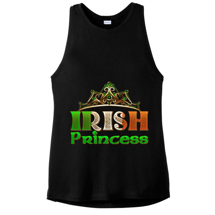 Irish Princess Crown St. Patrick's Day Ladies PosiCharge Tri-Blend Wicking Tank