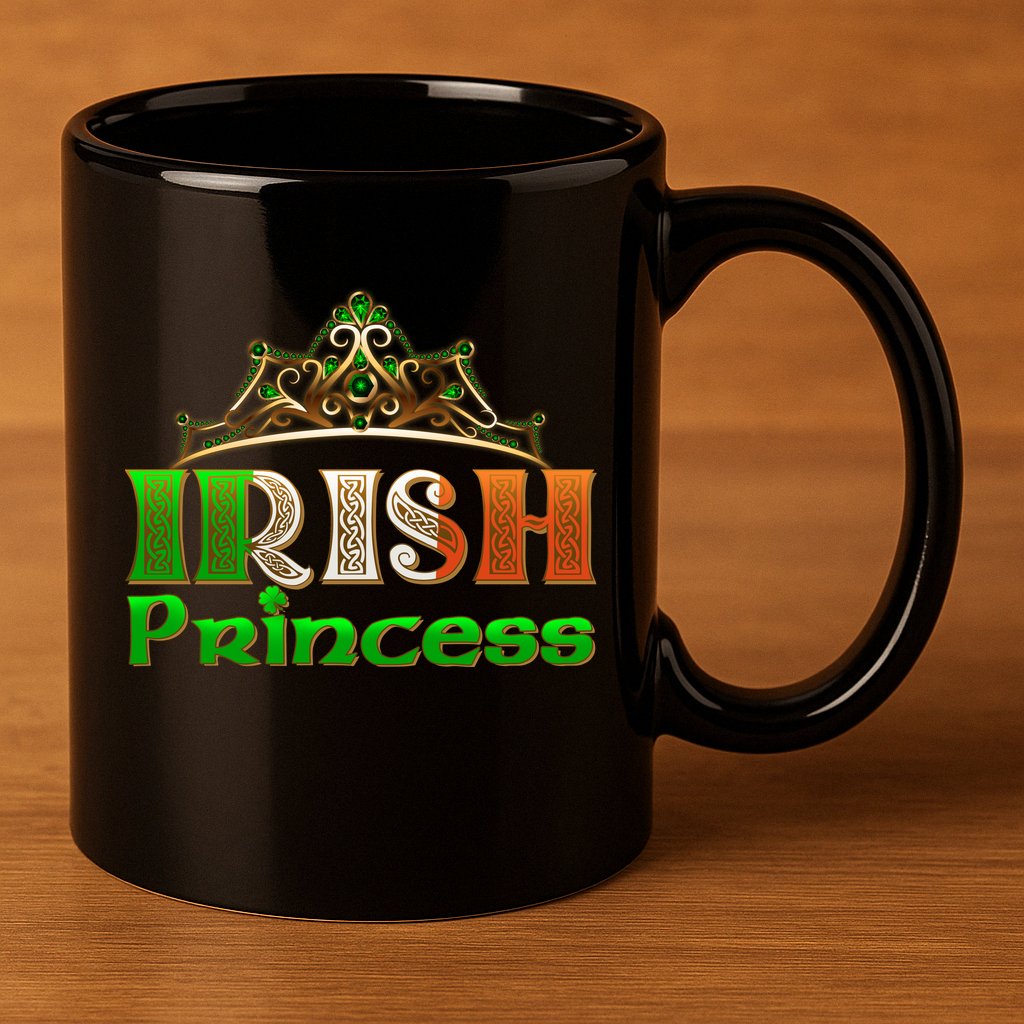 Irish Princess Crown St. Patrick's Day 11oz C Handle Ceramic Mug