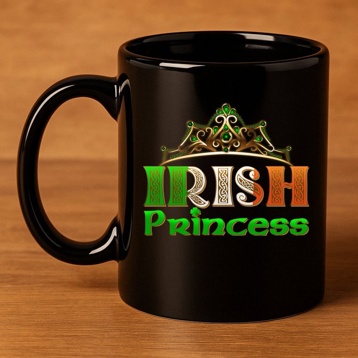 Irish Princess Crown St. Patrick's Day 11oz C Handle Ceramic Mug