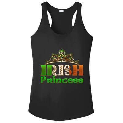 Irish Princess Crown St. Patrick's Day Ladies PosiCharge Competitor Racerback Tank