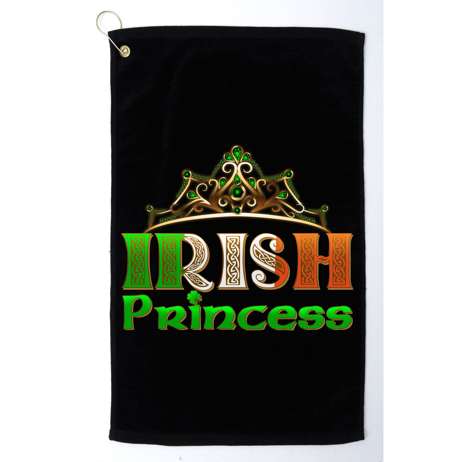 Irish Princess Crown St. Patrick's Day Golf Towel