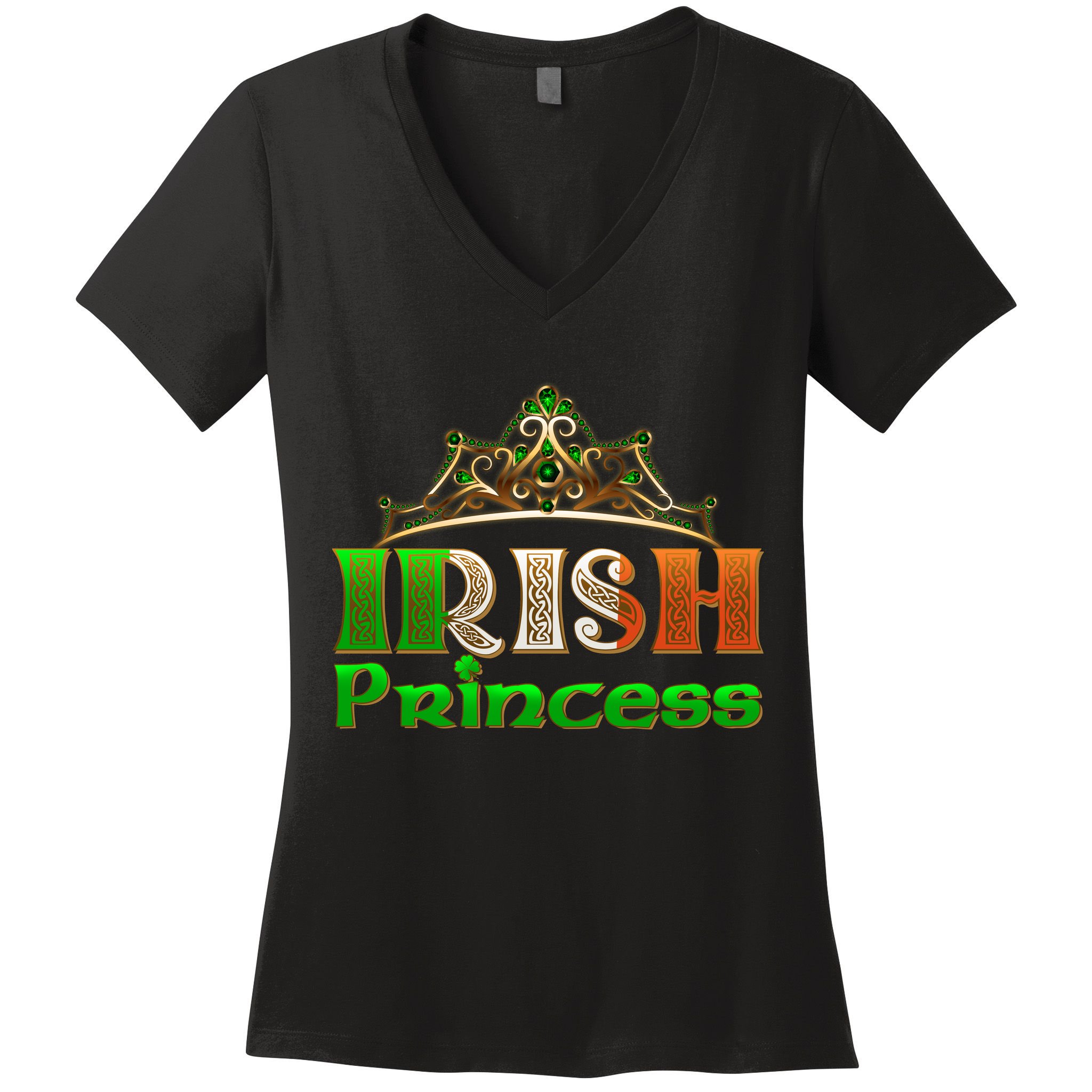 Irish Princess Crown St. Patrick's Day Women's V-Neck T-Shirt