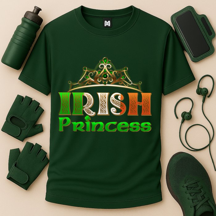 Irish Princess Crown St. Patrick's Day Cooling Performance Crew T-Shirt