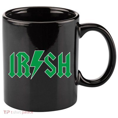 Irish Rocks Logo Music Parody St Patricks Day 11oz C Handle Ceramic Mug